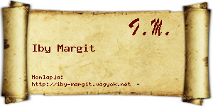 Iby Margit névjegykártya